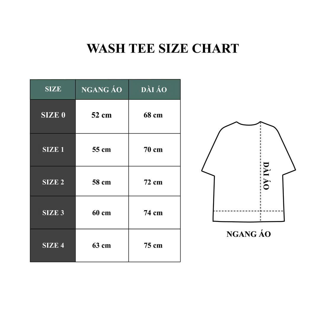 SIZE CHART ÁO WAST C1
